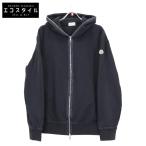 MONCLER モンクレール MAGLIA CARDIGAN ブラック コットン フルジップフーディ ブラック XL トップス コットン メンズ 中古