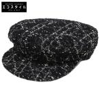 美品 DIOR ディオール CPF0028IDTC_C920 Dior Travel カナージュ ツイード キャップ キャスケット 帽子 59 ブラック & ホワイト