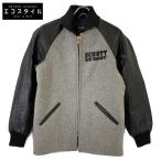 ショッピングschott SCHOTT ショット 3102017 ブラック×グレー レザー×ウール ファラオジャケット ジャケット S ブラック／グレー メンズ