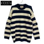 ショッピンググッチ GUCCI グッチ 742803 ネイビー×ホワイト ストライプ プルオーバー ネイビー×ホワイト S トップス コットン メンズ 中古