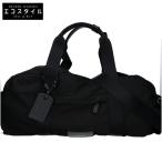 美品 GIORGIO ARMANI ジョルジオアルマーニ GRAZIE サステナブルナイロン ダッフルバッグ ミディアム ブラック メンズ