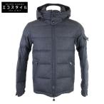 ショッピングmoncler 美品/  MONCLER モンクレール MONTGENEVREモンジュネーブル ウール フード付ダウンジャケット 0 チャコールグレー メンズ