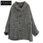 Y's ワイズ YX-C07-110-1 WOOL SLUB YARN HERRINGBONE MIDDLE CAPE COAT ケープ/ ジャケット 2 グレー レディース