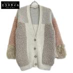 STELLA McCARTNEY ステラマッカートニー アイボリー フェイクファー パッチワークカーディガン アイボリー 36 カーディガン コットン レディース 中古