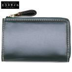 美品 GANZO ガンゾ 57067 BRIDLE CASUAL ブライドルカジュアル ブライドルレザー L字ファスナー コインケース ダークグリーン