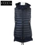 ショッピングmoncler 美品/  MONCLER モンクレール AMARANTE 裾フリル フード付 ダウンベスト 0 ネイビー レディース