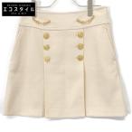 GUCCI グッチ 643330 21AW アイボリー ウール100 ホースピット金ボタンミニスカート アイボリー 38 スカート ウール レディース 中古