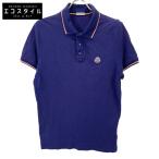 モンクレール 国内正規 MAGLIA POLO MANICA CORTA コットン ワッペンロゴ ポロシャツ トップス L パープル メンズ