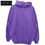 ショッピングパープル BALENCIAGA バレンシアガ 578135 22AW パープル ロゴ刺繍オーバーフーデッドパーカ スウェット パープル XS トップス コットン メンズ 中古