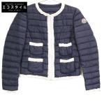 MONCLER モンクレール FLAVIENNE ノーカラーダウンジャケット ジャケット 0 ネイビー レディース