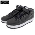 ショッピングstussy 新品同様 NIKE ナイキ ×Stussy Air Force 1 Mid Black/Black スニーカー シューズ メンズ ブラック 27.0cm