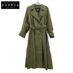 Max MaraWEEKEND マックスマーラウィークエンド 502107076 カーキ ナイロン ベルベットトレンチコート カーキ 40 コート ナイロン レディース 中古