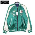 ショッピングJACKET 新品同様 VAN JACKET ヴァンジャケット JC-13515 富士山ｘロゴ 刺繍 リバーシブル スカジャン LL グリーン/ネイビー メンズ