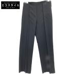 HERMES エルメス 16SS ブラック 1タックスラックスパンツ ブラック 34 ボトムス シルク レディース 中古