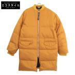 ショッピングstussy STUSSY ステューシー イエロー コットン リブカラー サイドジップ ロングダウンコート コート オレンジ