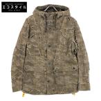 DIESEL ディーゼル カーキ コットン デストロイ加工 メッシュライニング カモフラ フーデッドジップジャケット カーキ M ジャケット コットン メンズ 中古