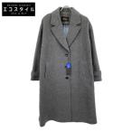 Paul Stuart ポールスチュアート 24年製 グレー AirFabリバー チェスターコート グレー 8 コート ウール レディース 中古