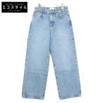 ショッピングcoach COACH コーチ ライトウォッシュ オーガニックコットン バギーデニムパンツ ブルー 27 ボトムス コットン レディース 中古