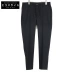 giab's ARCHIVIO ジャブスアルキヴィオ A7072U ブラック ウール混 MASACCIO センタープレス リラックスパンツ ブラック 46 ボトムス ウール メンズ 中古