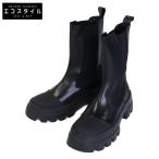 新品同様　  Gianni Crasto ジャンニクラスト サイドゴアブーツ シューズ 37 ブラック レディース