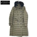 BURBERRY バーバリー 8007304 カーキ キルティング フード付きロングダウンコート カーキ M コート ナイロン レディース 中古