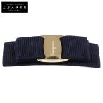 Salvatore Ferragamo サルヴァトーレフェラガモ ヴァラリボン バレッタ ヘアアクセサリー ダークネイビー/ゴールド レディース