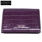  прекрасный товар TOM FORD Tom Ford type вдавлено . кожа футляр для карточек лиловый 