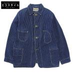 FREEWHEELERS フリーホイーラーズ DOUBLE DIAMOND ウォバッシュ ヒッコリー デニムカバーオール ジャケット メンズ インディゴ 36