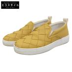 BOTTEGA VENETA ボッテガヴェネタ レザー イントレチャート スリッポン スニーカー シューズ メンズ イエロー 40