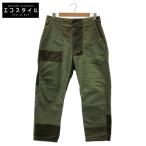  engineered garments оливковый зеленый хлопок "губа" Stop лоскутное шитье fa чай g брюки мужской 