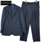 PaulSmith Paul Smith черный полоса жакет брючный костюм выставить черный L2 костюм выставить шерсть мужской б/у 