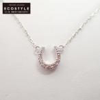 美品 festaria bijou SOPHIA フェスタリアビジュソフィア メレダイヤ ホースシューネックレス 0.03ct K10 ホワイトゴールド レディース
