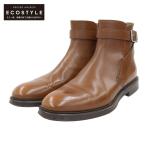 美品 DOUCAL'S デュカルス カーフ ジョッパーブーツ シューズ メンズ ブラウン レザー 41 1439