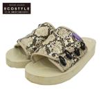 美品 SUICOKE スイコック  ×NEPENTHES  20SS パイソン ELASTIC STRAP SANDAL サンダル シューズ レディース ベージュ系 サイズ37 24cm