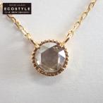 Shelby シェルビー N149-YD K18 Rose Cut Diamond 1Pグレーカラーダイヤモンド 0.30ct ネックレス イエローゴールド レディース