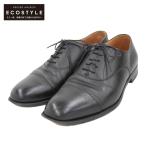 美品 SCOTCH GRAIN スコッチグレイン HIROKAWA 内羽根 レザー ストレートチップシューズ ビジネスシューズ メンズ ブラック 26 4016