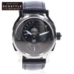 美品/  L＆JR エルアンドジェイアール S1302 STEP 1 DAY＆DATE クオーツ 腕時計 ブラック/シルバー メンズ