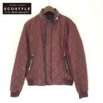 Burberry Prorsum Burberry p low Sam кожа трубчатая обводка Zip выше стеганная куртка 50 бордо мужской 