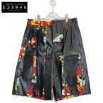 COMMEdesGARCONS HOMME PLUS コムデギャルソンオムプリュス PE-P036 20SS 黒 タック入りワイドハーフパンツ ブラック M ボトムス コットン メンズ 中古