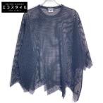 BLACKCOMMEdesGARCONS ブラックコムデギャルソン 1K-T001 22年製 ブラック メッシュ カットデザイン L/Sシャツ ブラック XL トップス メンズ 中古