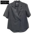 LE CIEL BLEU ルシェルブルー 25年 Double-Breasted Shirt Jacket グレー 36 トップス ウール レディース 中古