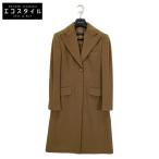 ショッピングGABBANA DOLCE＆GABBANA ドルチェアンドガッバーナ F098MT FU3A1 キャメル カシミア×ウール チェスターロングコート 42 レディース