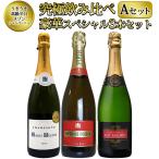 【送料無料】うきうき高級辛口有名メゾン・シャンパーニュ究極飲み比べ豪華スペシャル3本セット [Aセット]
