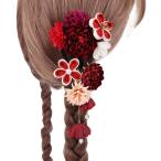 Ｃａｔｗｏ 髪飾り成人式 着物 ドライフラワー 髪飾り ドライフラワー 和風 髪飾り 和装小物 花飾り造花 ヘアアクセサリー 手作り 桜菊の