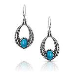 Montana Silversmiths Western Lifestyle Turquoise Earrings (Regal Winds Oval