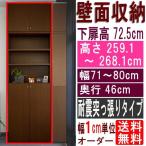 大型下扉付壁収納 書棚 高さ２５９�