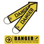 DANGER электромагнитный .- опасно цепочка для ключей брелок для ключа бирка цвет желтый YELLOW полет бирка TAG авиация Goods