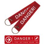 DANGER опасно цепочка для ключей брелок для ключа бирка цвет красный RED полет бирка FALIGHT TAG авиация Goods