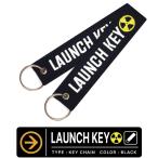 LAUNCH KEY 起動キー タグ キーホルダー カラー ブラック フライトタグ FALIGHT TAG Black 安全 機会 航空 車 バイク グッズ アイテム アクセサリー