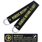 REMOVE BEFORE FLIGHT цепочка для ключей брелок для ключа бирка (1 шт ) цвет черный BLACK Ver.02 полет бирка авиация товары goods item ITEM